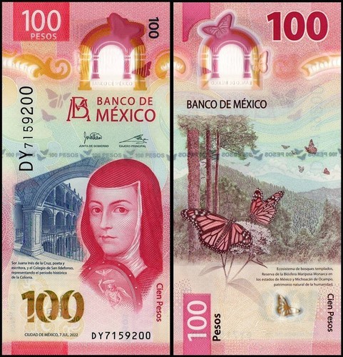 Messico 100 pesos 2022 - messico, pesos,